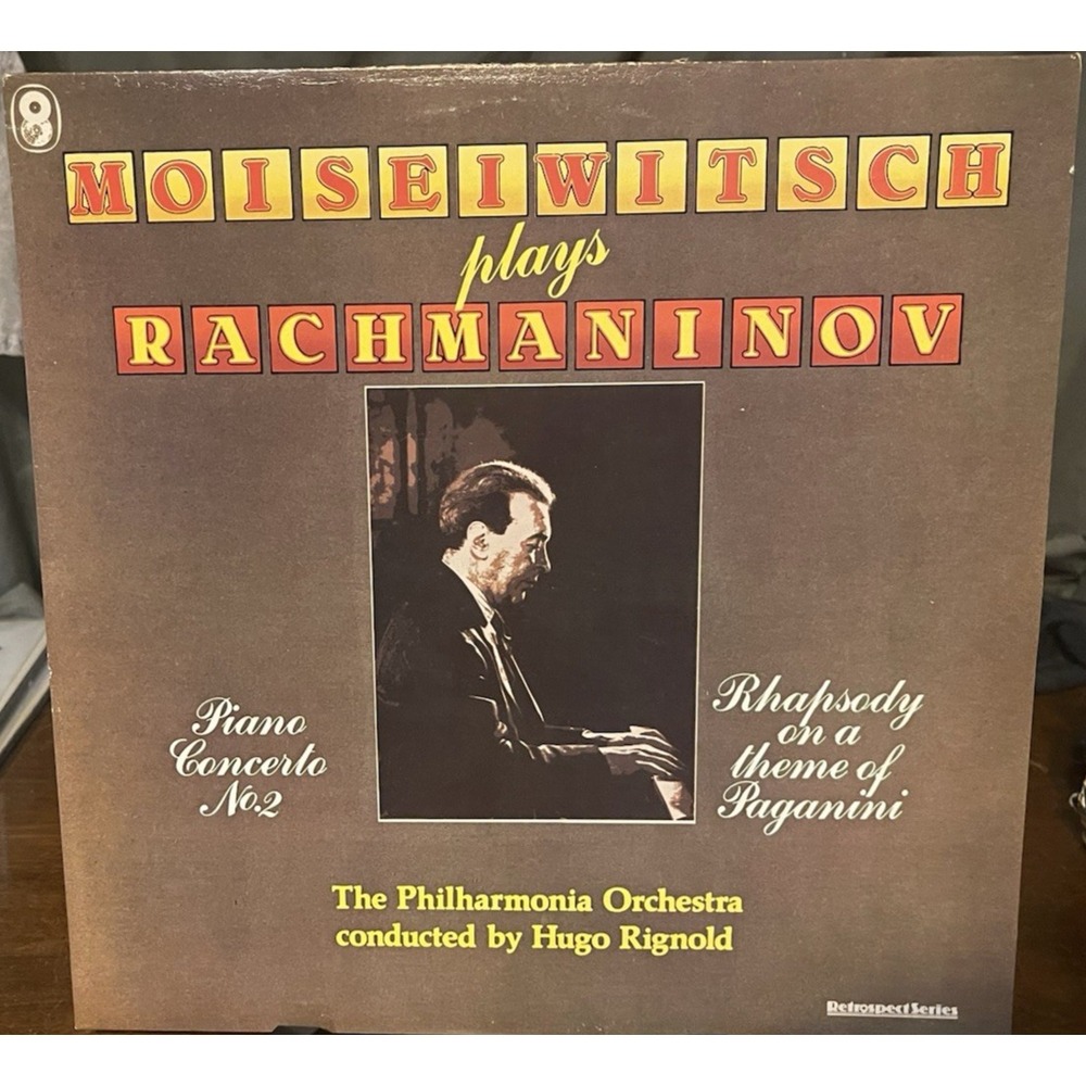 Rachmaninov Piano Concerto No 2 Moiseiwitsch Vinyl LP 1980 UK World Records